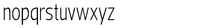 Nuviora Smooth Light Condensed Font LOWERCASE
