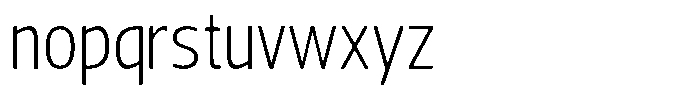 Nuviora Smooth Light Semi Condensed Font LOWERCASE