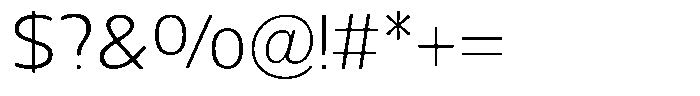 Nuviora Smooth Light Semi Expanded Font OTHER CHARS