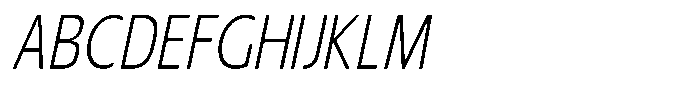 Nuviora Smooth Light Slant Condensed Font UPPERCASE