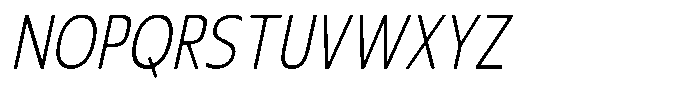 Nuviora Smooth Light Slant Condensed Font UPPERCASE