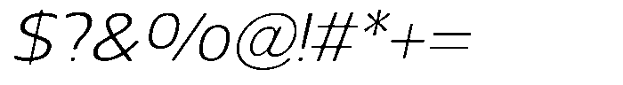 Nuviora Smooth Light Slant Expanded Font OTHER CHARS