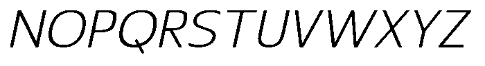 Nuviora Smooth Light Slant Expanded Font UPPERCASE