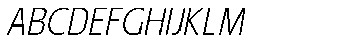 Nuviora Smooth Light Slant Semi Conde Font UPPERCASE