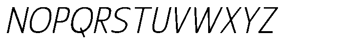 Nuviora Smooth Light Slant Semi Conde Font UPPERCASE