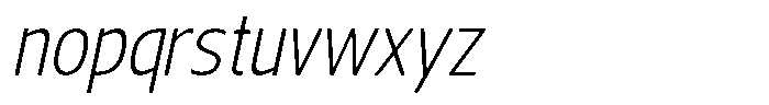 Nuviora Smooth Light Slant Semi Conde Font LOWERCASE