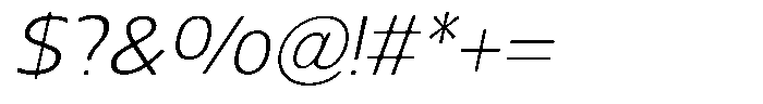 Nuviora Smooth Light Slant Semi Expan Font OTHER CHARS