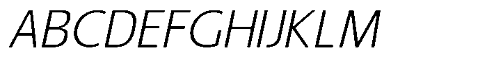 Nuviora Smooth Light Slant Semi Expan Font UPPERCASE