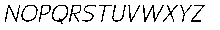 Nuviora Smooth Light Slant Semi Expan Font UPPERCASE