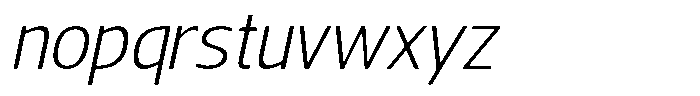 Nuviora Smooth Light Slant Semi Expan Font LOWERCASE