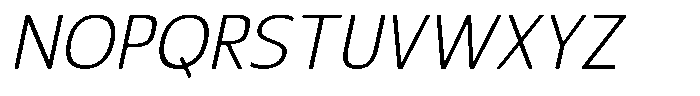 Nuviora Smooth Light Slant Font UPPERCASE