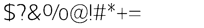 Nuviora Smooth Light Font OTHER CHARS