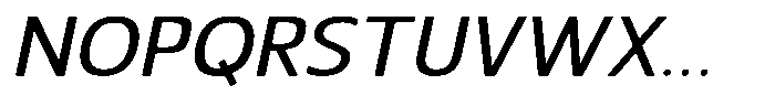 Nuviora Smooth Medium Slant Expanded Font UPPERCASE