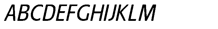 Nuviora Smooth Medium Slant Semi Con Font UPPERCASE