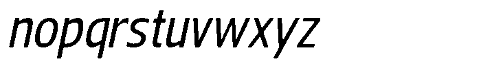 Nuviora Smooth Medium Slant Semi Con Font LOWERCASE