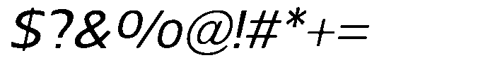 Nuviora Smooth Medium Slant Semi Exp Font OTHER CHARS