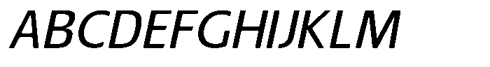 Nuviora Smooth Medium Slant Semi Exp Font UPPERCASE