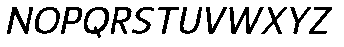 Nuviora Smooth Medium Slant Semi Exp Font UPPERCASE