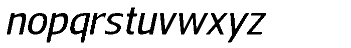 Nuviora Smooth Medium Slant Semi Exp Font LOWERCASE