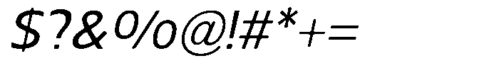 Nuviora Smooth Medium Slant Font OTHER CHARS