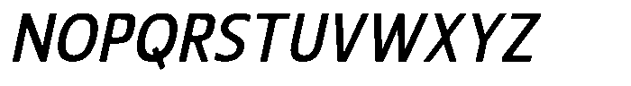 Nuviora Smooth Semi Bold Slan Sem Con Font UPPERCASE