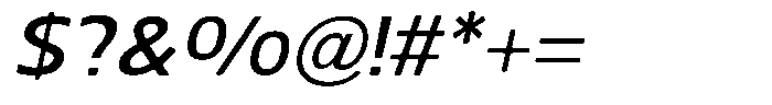 Nuviora Smooth Semi Bold Slan Semi Exp Font OTHER CHARS