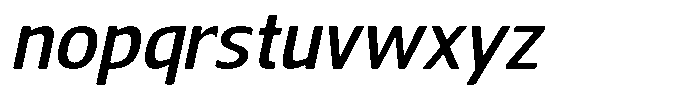 Nuviora Smooth Semi Bold Slan Semi Exp Font LOWERCASE