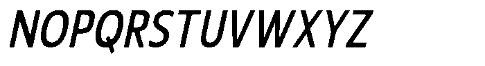 Nuviora Smooth Semi Bold Slant Conde Font UPPERCASE