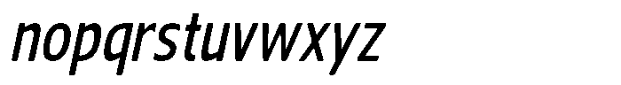 Nuviora Smooth Semi Bold Slant Conde Font LOWERCASE