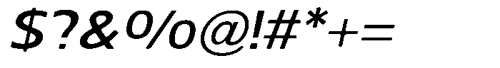 Nuviora Smooth Semi Bold Slant Expan Font OTHER CHARS