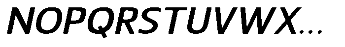 Nuviora Smooth Semi Bold Slant Expan Font UPPERCASE