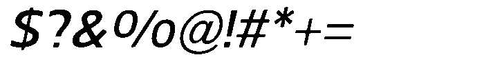 Nuviora Smooth Semi Bold Slant Font OTHER CHARS