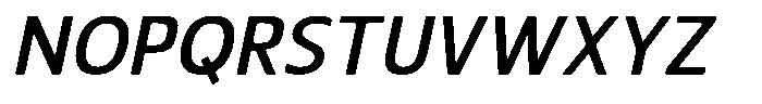 Nuviora Smooth Semi Bold Slant Font UPPERCASE