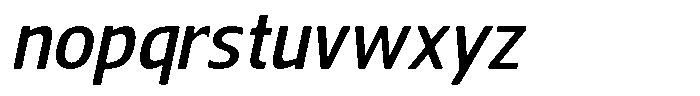 Nuviora Smooth Semi Bold Slant Font LOWERCASE