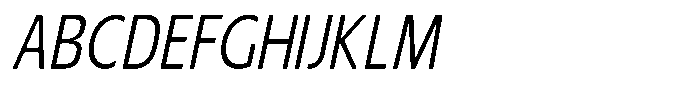 Nuviora Smooth Slant Condensed Font UPPERCASE