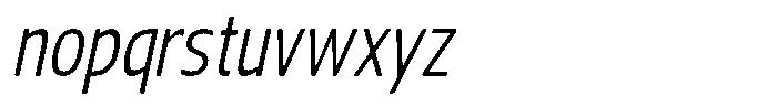 Nuviora Smooth Slant Condensed Font LOWERCASE