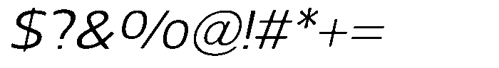 Nuviora Smooth Slant Expanded Font OTHER CHARS