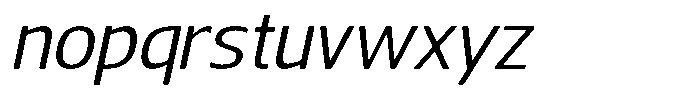 Nuviora Smooth Slant Expanded Font LOWERCASE