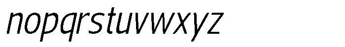 Nuviora Smooth Slant Semi Condensed Font LOWERCASE