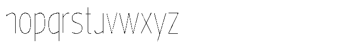 Nuviora Smooth Thin Condensed Font LOWERCASE