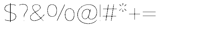 Nuviora Smooth Thin Expanded Font OTHER CHARS