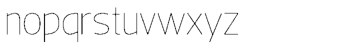Nuviora Smooth Thin Expanded Font LOWERCASE