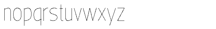 Nuviora Smooth Thin Semi Condensed Font LOWERCASE