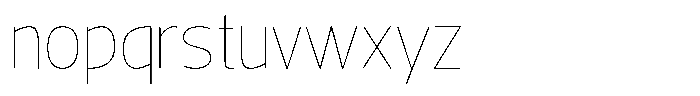 Nuviora Smooth Thin Semi Expanded Font LOWERCASE