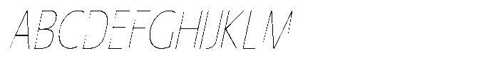 Nuviora Smooth Thin Slant Condensed Font UPPERCASE