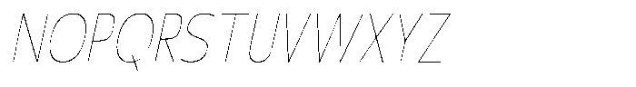 Nuviora Smooth Thin Slant Condensed Font UPPERCASE