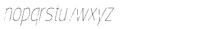Nuviora Smooth Thin Slant Condensed Font LOWERCASE