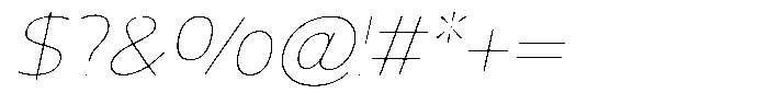 Nuviora Smooth Thin Slant Expanded Font OTHER CHARS