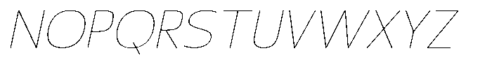 Nuviora Smooth Thin Slant Expanded Font UPPERCASE