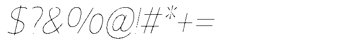 Nuviora Smooth Thin Slant Semi Conde Font OTHER CHARS